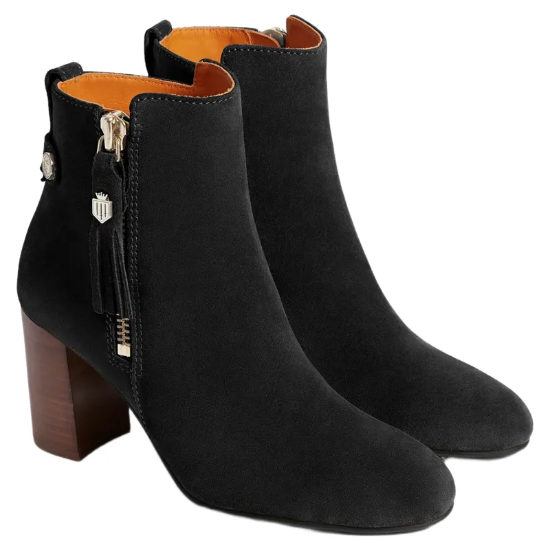 Fairfax and Favor Oakham Ankle Boot in Black Suede-1