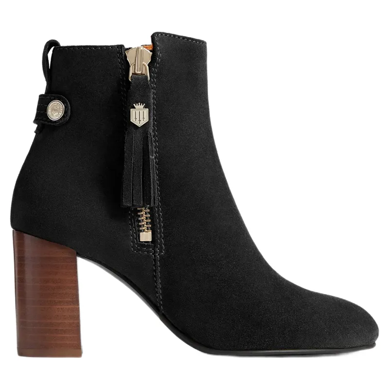 Fairfax and Favor Oakham Ankle Boot in Black Suede