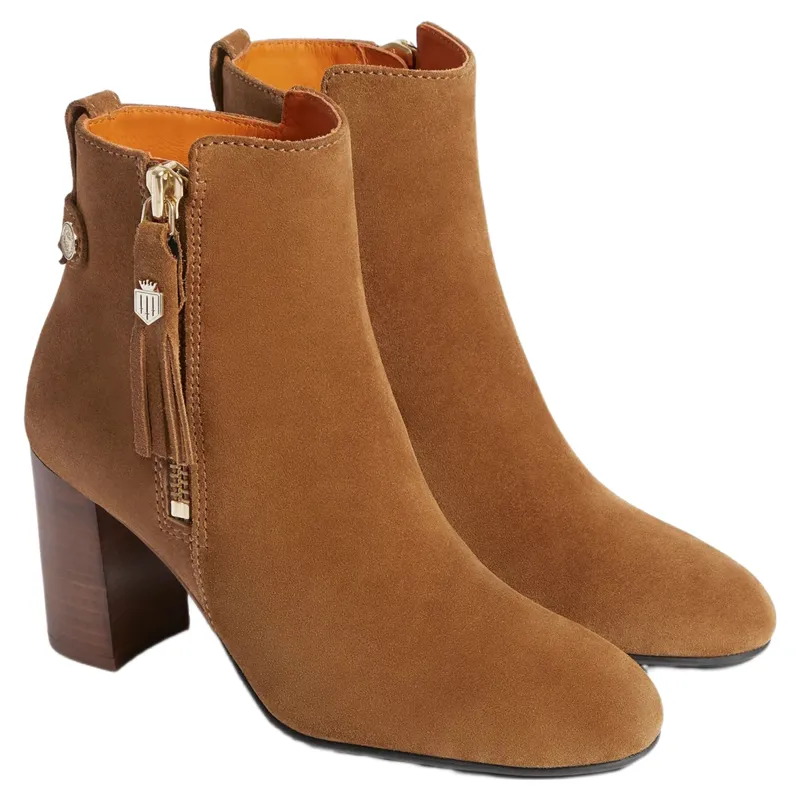 Fairfax and Favor Oakham Ankle Boot in Tan Suede-1