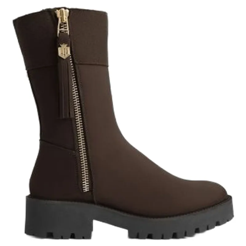 Fairfax and Favor Paris Shearling Lined Boot in Chocolate Nubuck