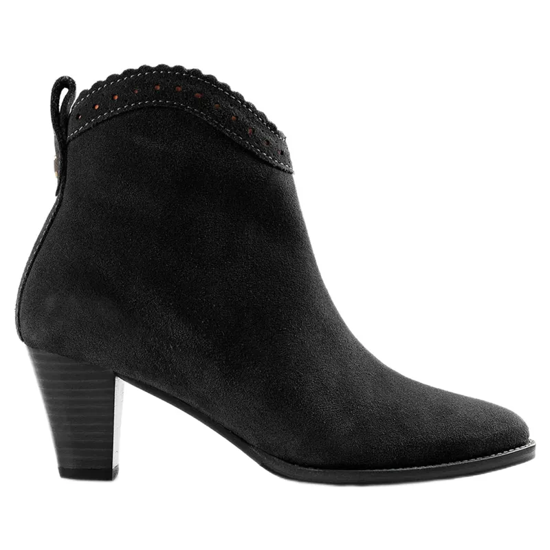 Fairfax and Favor Regina Ankle Boot in Black Suede