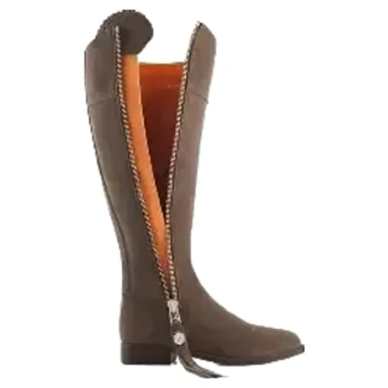 Fairfax and Favor Regina Flat Boot Regular Fit in Fog Suede-2