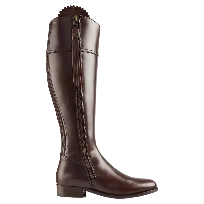 Fairfax and Favor Regina Flat Boots Sporting Fit in Mahogany Leather-1