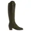 Fairfax and Favor Regina Heeled Boots Regular Fit in Moss Green Suede