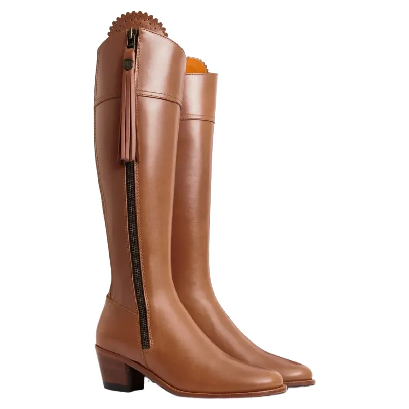 Fairfax and Favor Regina Heeled Boots Regular Fit in Tan Leather-1