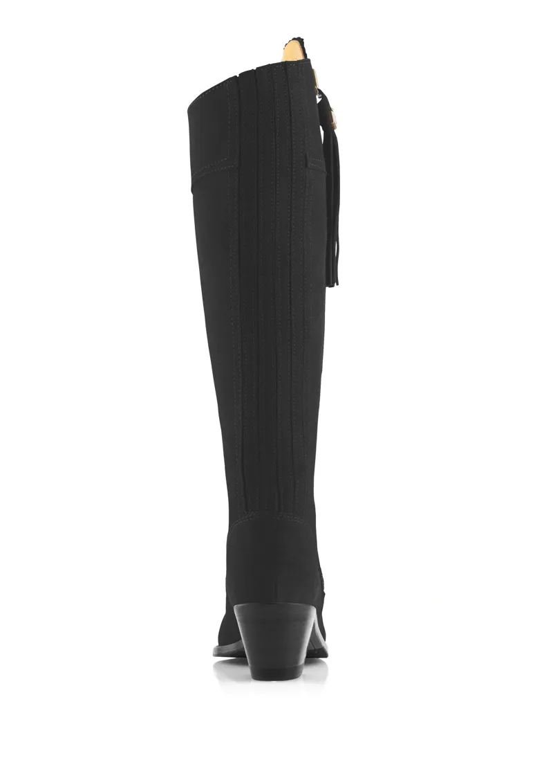 Fairfax and Favor Regina Heeled Boots Sporting Fit in Black Suede-3