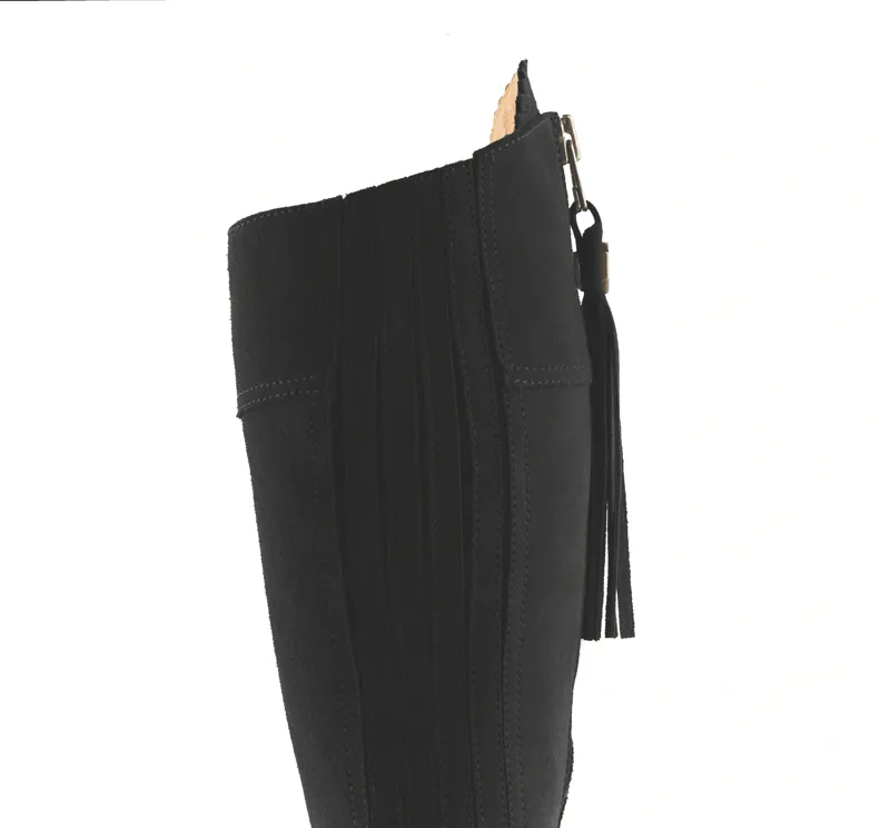 Fairfax and Favor Regina Heeled Boots Sporting Fit in Black Suede-5