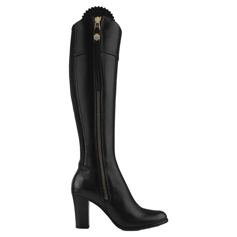 Fairfax and Favor Regina High Heeled Boots Regular Fit in Black Leather