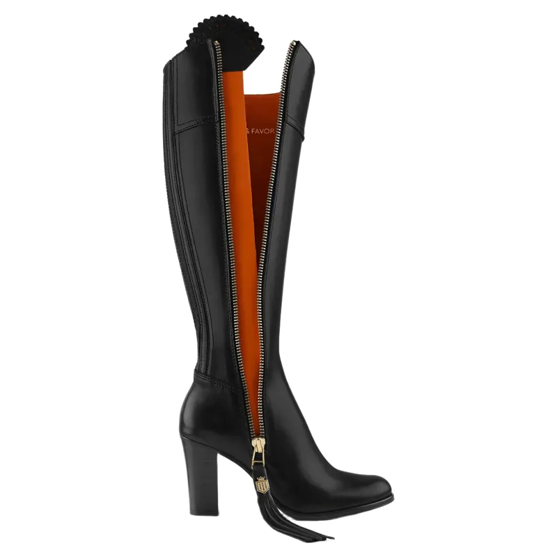 Fairfax and Favor Regina High Heeled Boots Regular Fit in Black Leather-1