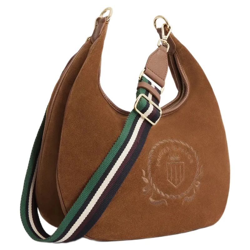 Fairfax and Favor Richmond Hobo Bag in Tan Suede-1
