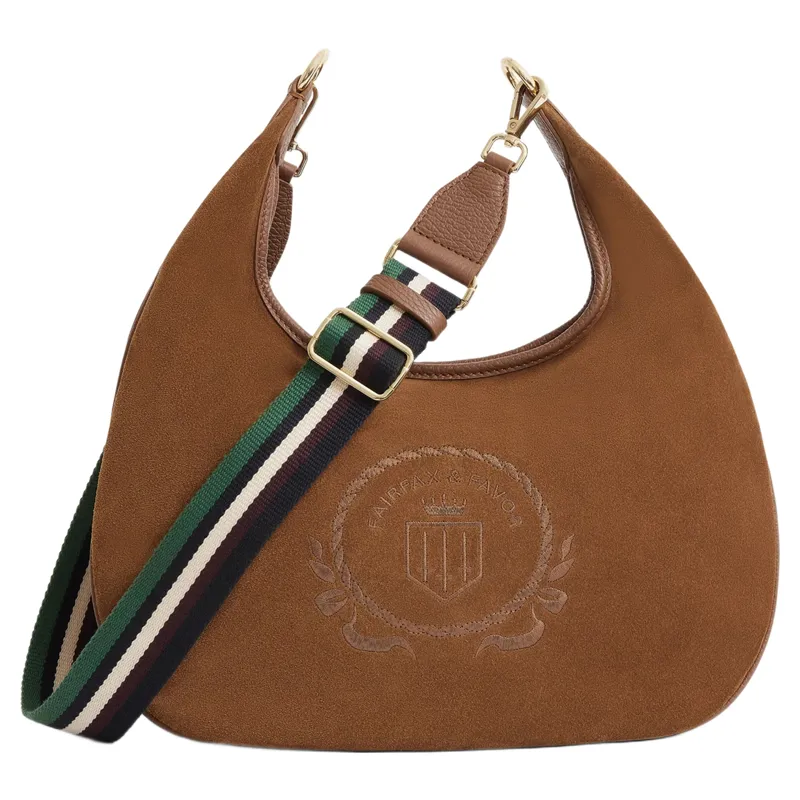 Fairfax and Favor Richmond Hobo Bag in Tan Suede