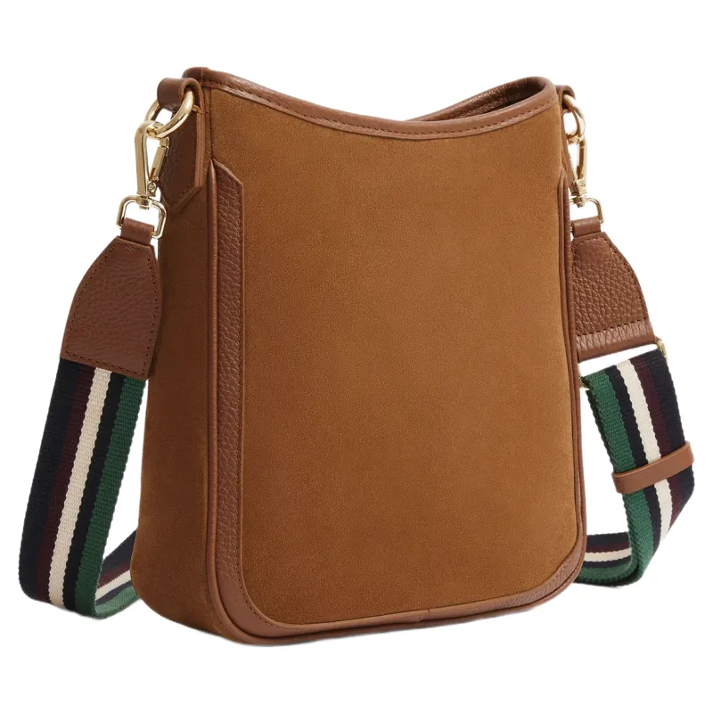 Fairfax and Favor Richmond Messenger Bag in Tan Suede-2