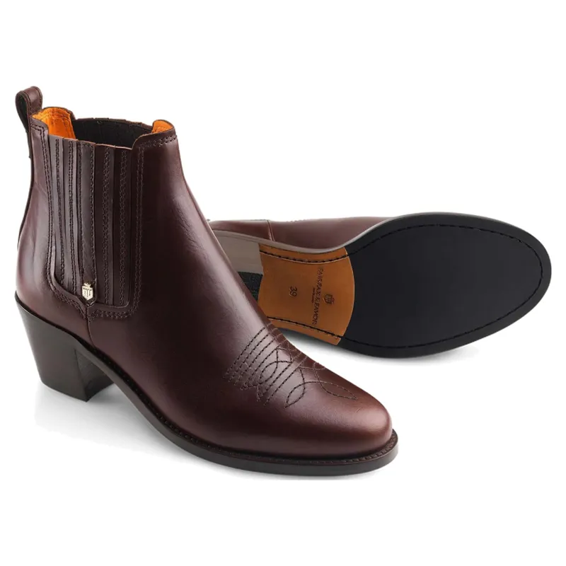 Fairfax and Favor Rockingham Ankle Boot in Mahogany Leather-2
