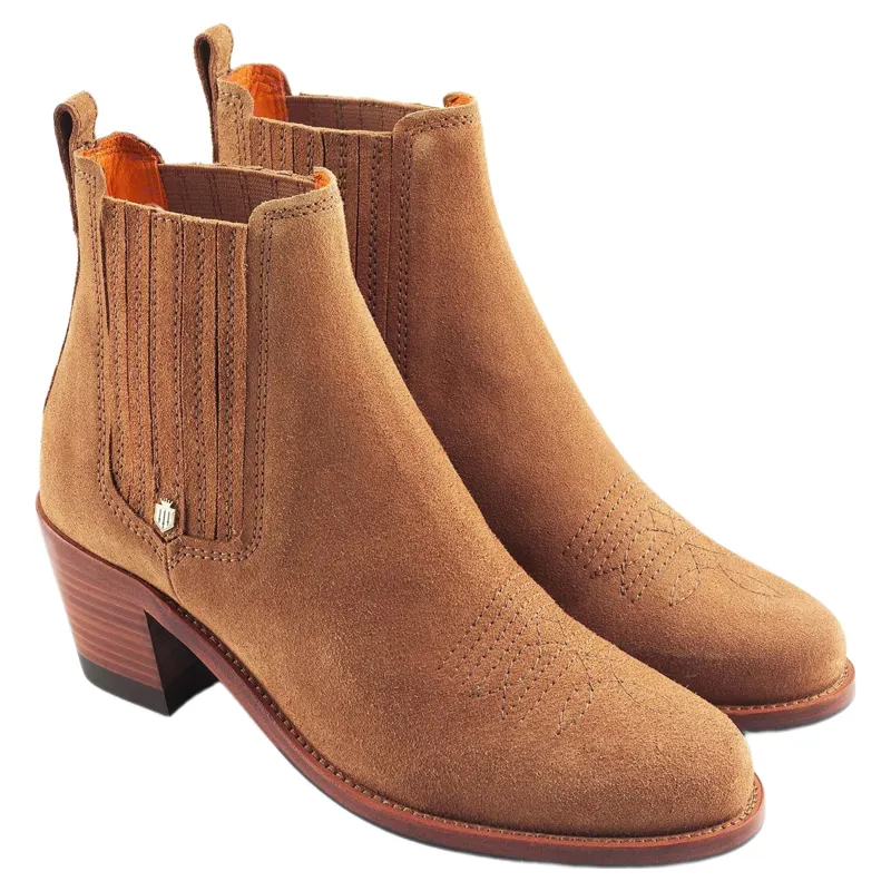 Fairfax and Favor Rockingham Ankle Boot in Tan Suede-1