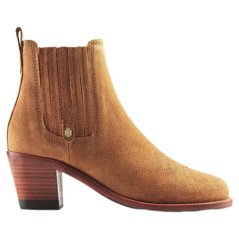 Fairfax and Favor Rockingham Ankle Boot in Tan Suede