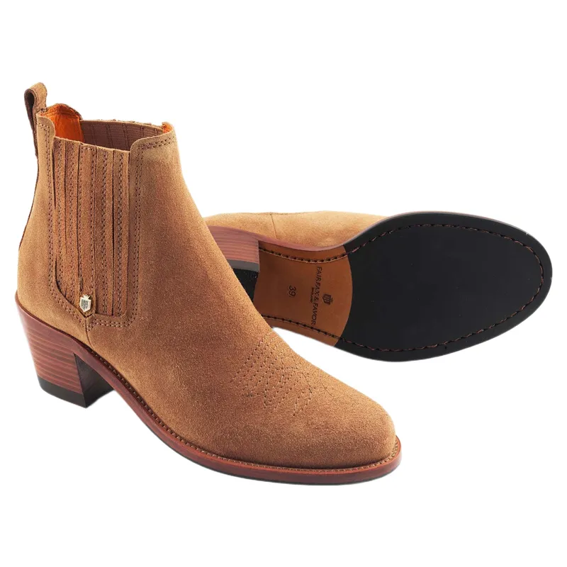 Fairfax and Favor Rockingham Ankle Boot in Tan Suede-2