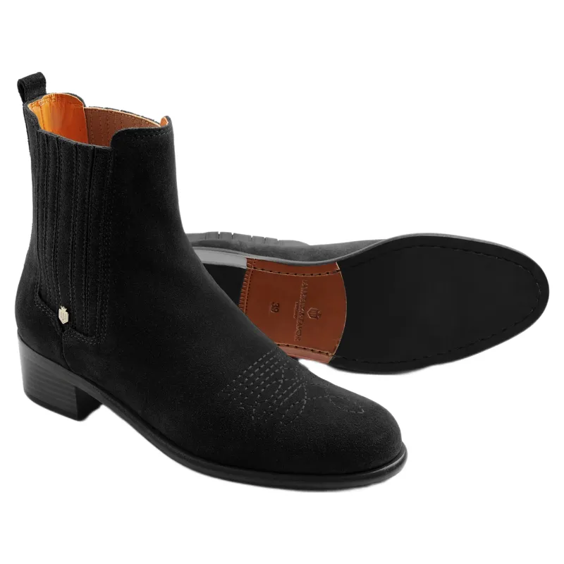 Fairfax and Favor Rockingham Chelsea Boot in Black Suede-2
