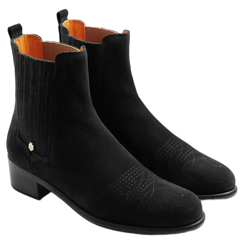 Fairfax and Favor Rockingham Chelsea Boot in Black Suede-1