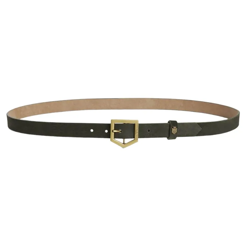 Fairfax and Favor Sennowe Belt in Moss Suede