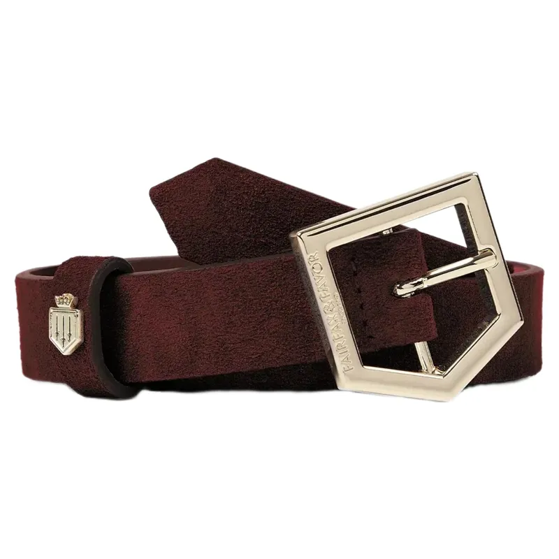 Fairfax and Favor Sennowe Belt in Port Suede