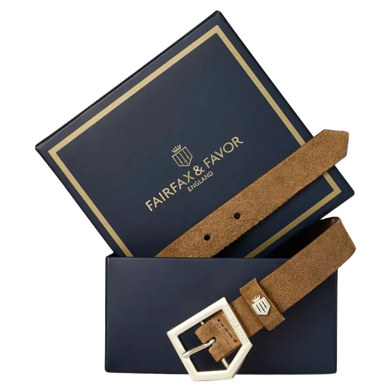 Fairfax and Favor Sennowe Belt in Tan Suede-1