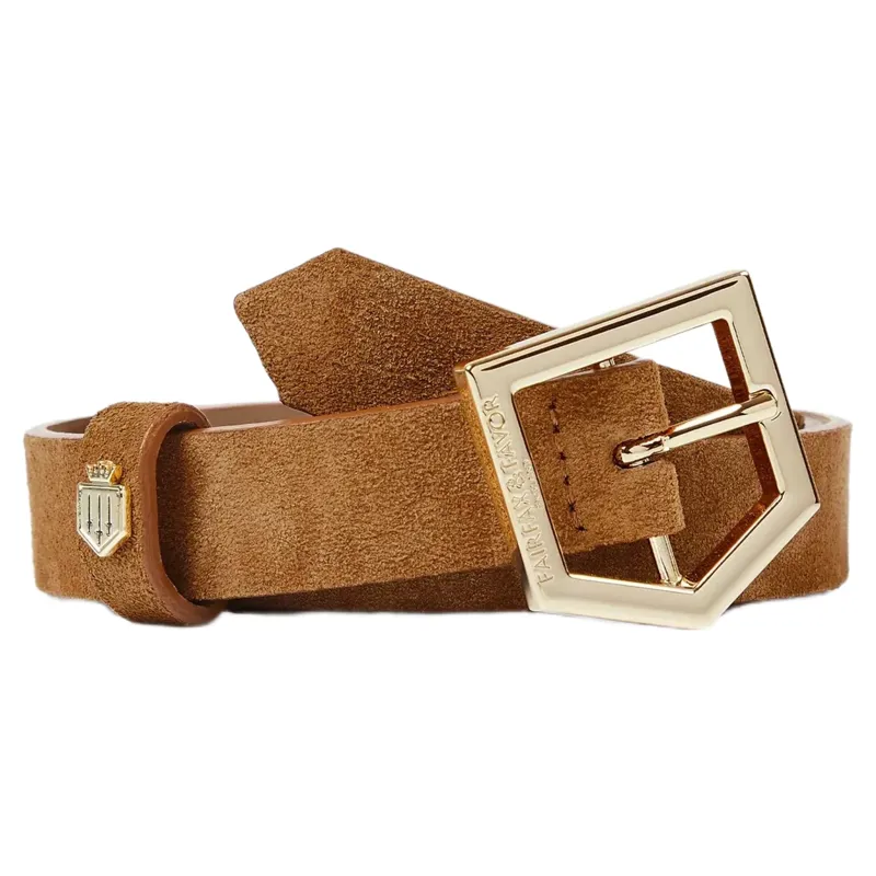 Fairfax and Favor Sennowe Belt in Tan Suede