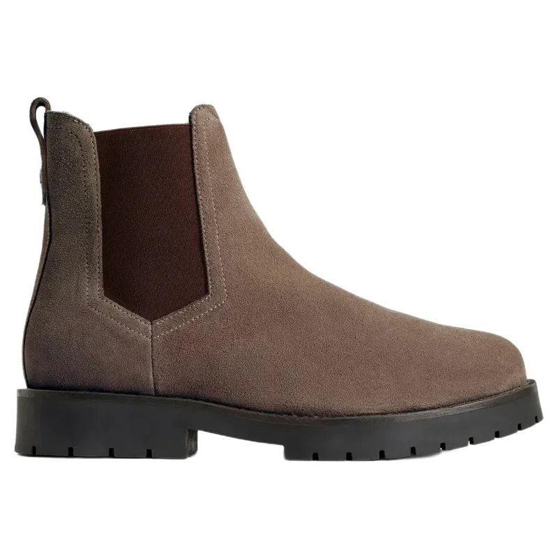 Fairfax and Favor Sheepskin Boudica Ankle Boot in Deep Taupe Suede