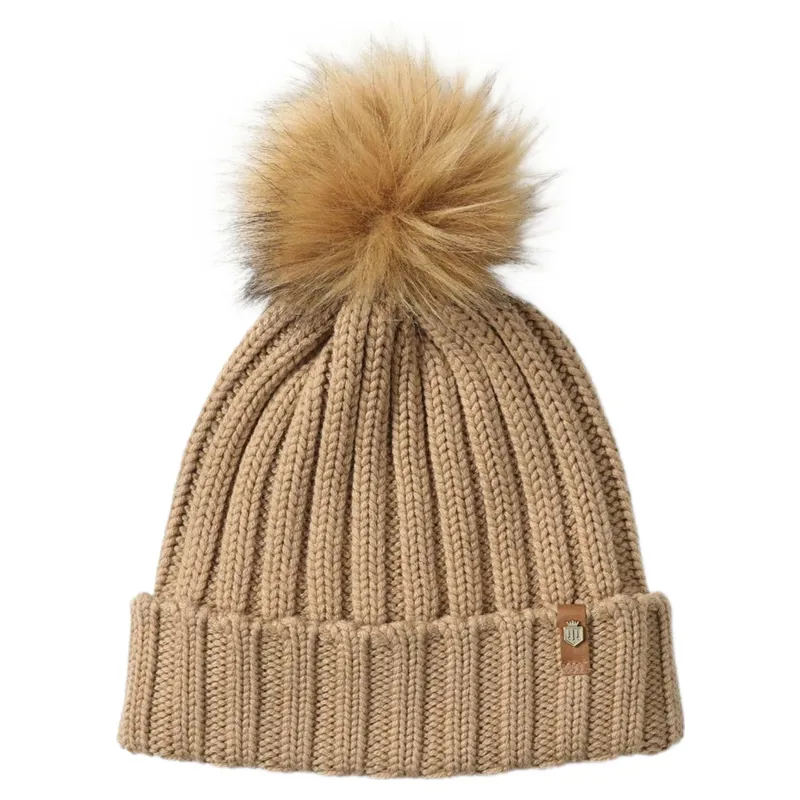 Fairfax and Favor Signature Bobble Hat in Camel