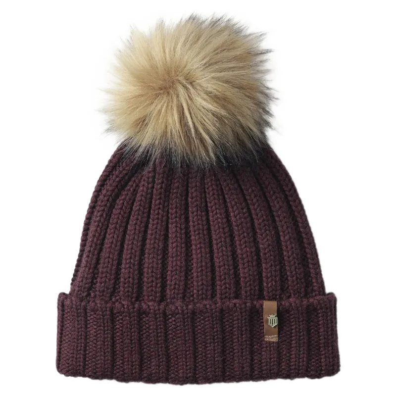 Fairfax and Favor Signature Bobble Hat in Port