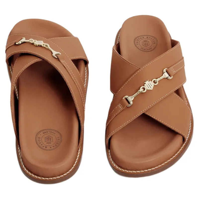 Fairfax and Favor Southwold Sandal in Tan Leather-4
