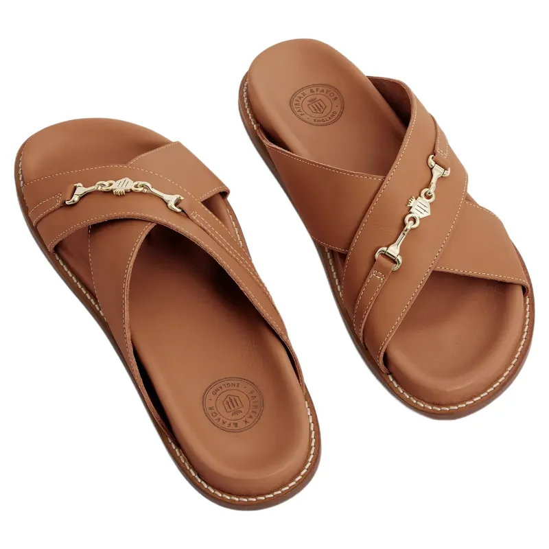 Fairfax and Favor Southwold Sandal in Tan Leather-3