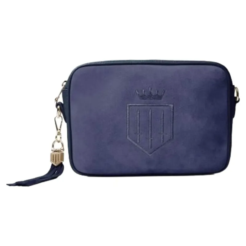 Fairfax and Favor Stockist Exclusive Finsbury Suede Crossbody Bag in Ink Suede