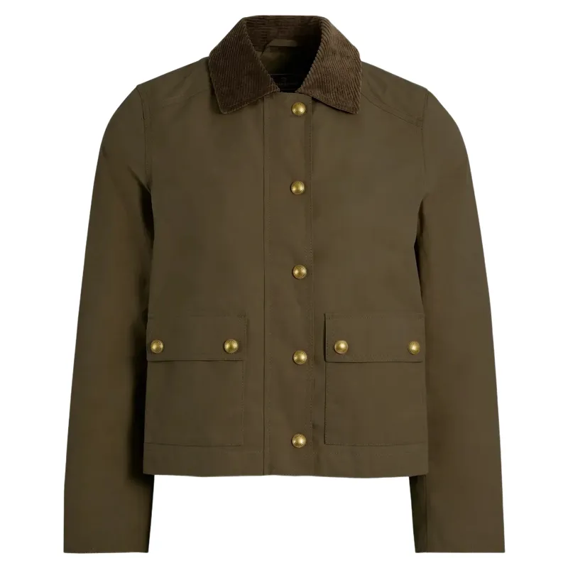 Fairfax and Favor Tabitha Short Wax Jacket in Khaki