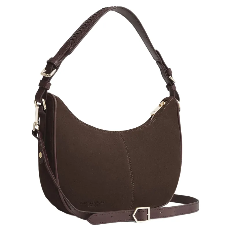 Fairfax and Favor Tetbury Crescent Bag in Chocolate-1