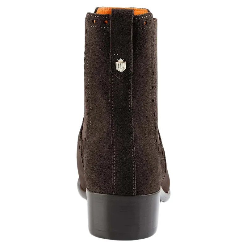 Fairfax and Favor The Brogued Chelsea Boot in Chocolate Suede-2