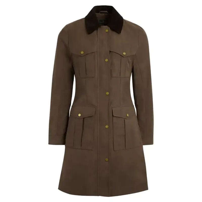 Fairfax and Favor Violet Wax Coat in Bracken