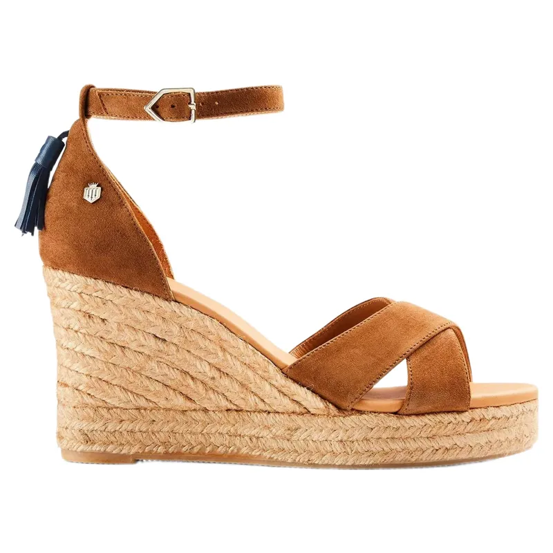 Fairfax and Favor Valencia Wedge in Tan Suede
