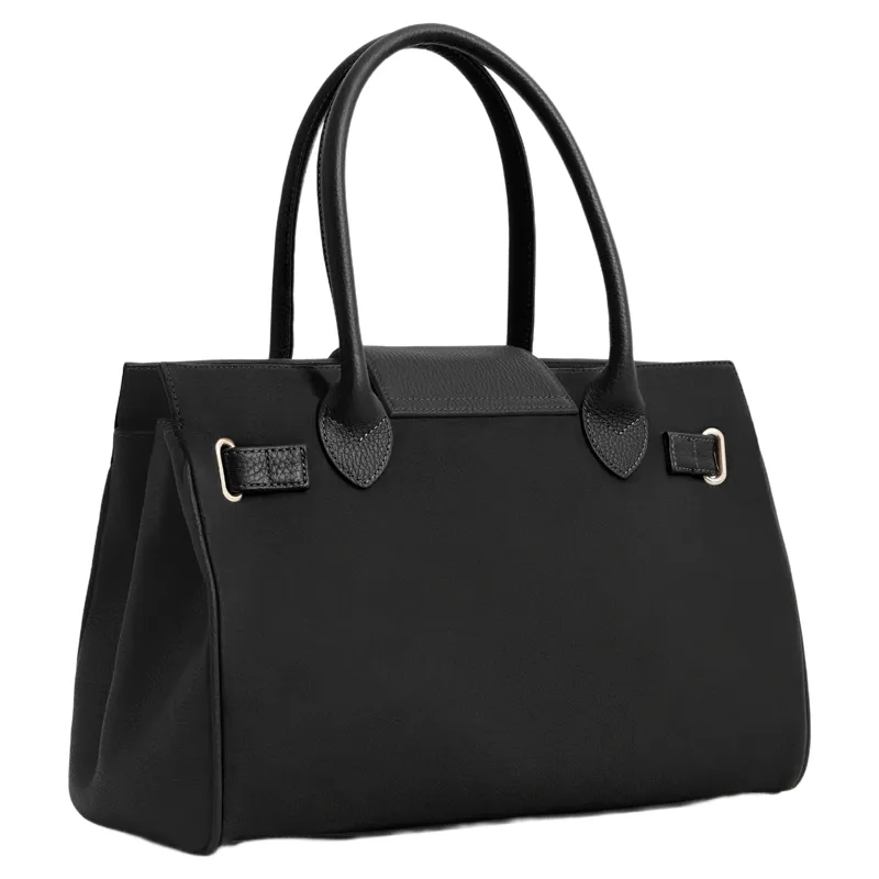 Fairfax and Favor Windsor Bag in Black Suede-2