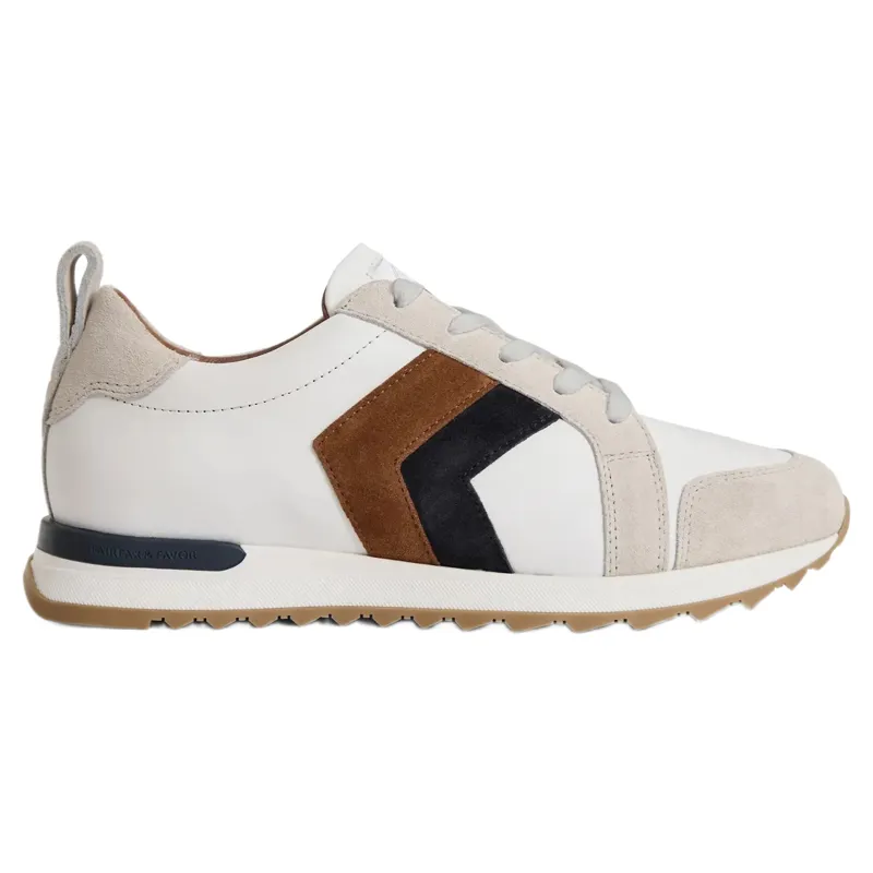 Fairfax and Favor Xandra Trainer in Tan/Navy
