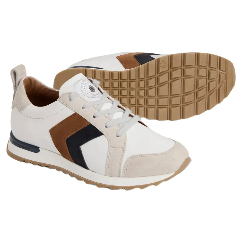 Fairfax and Favor Xandra Trainer in Tan/Navy-4