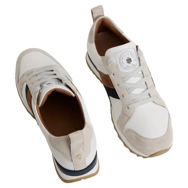 Fairfax and Favor Xandra Trainer in Tan/Navy-3