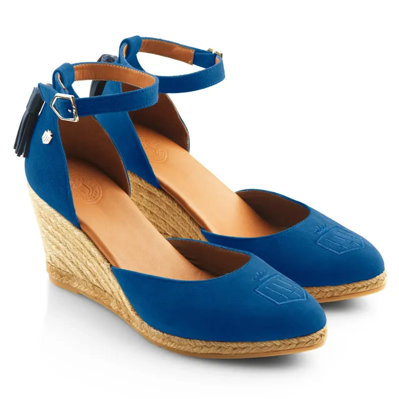 Fairfax and Favor Monaco Wedge Sandal in Porto Blue-1