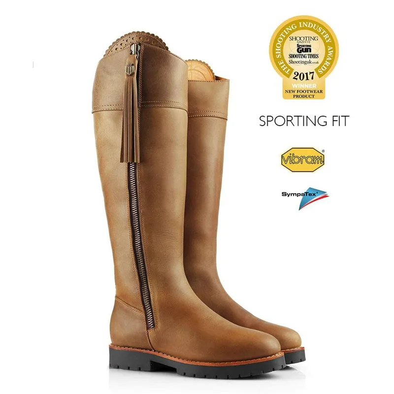 Fairfax and Favor Explorer Waterproof Boot Sporting Fit in Oak Leather-1