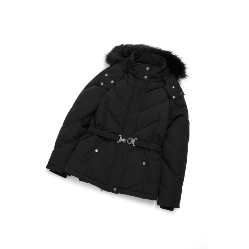 Fairfax and Favor Charlotte Short Padded Coat in Black-1