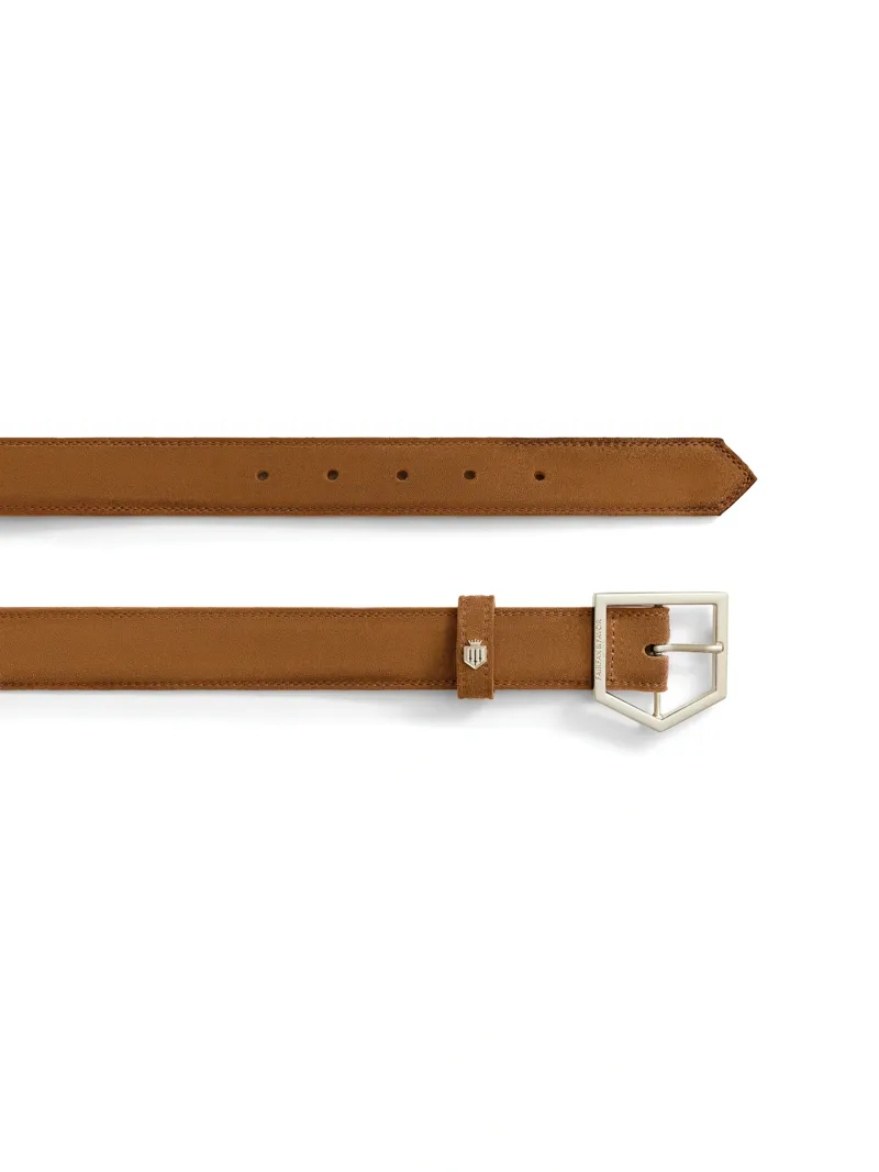 Fairfax and Favor Felbrigg Belt in Tan Suede-1