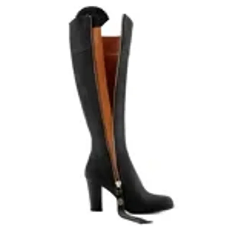 Fairfax and Favor Regina High Heeled Boots Regular Fit in Black Suede-3