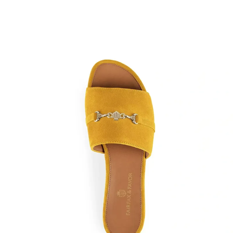 Fairfax and Favor Heacham Sandal in Mango Suede-2