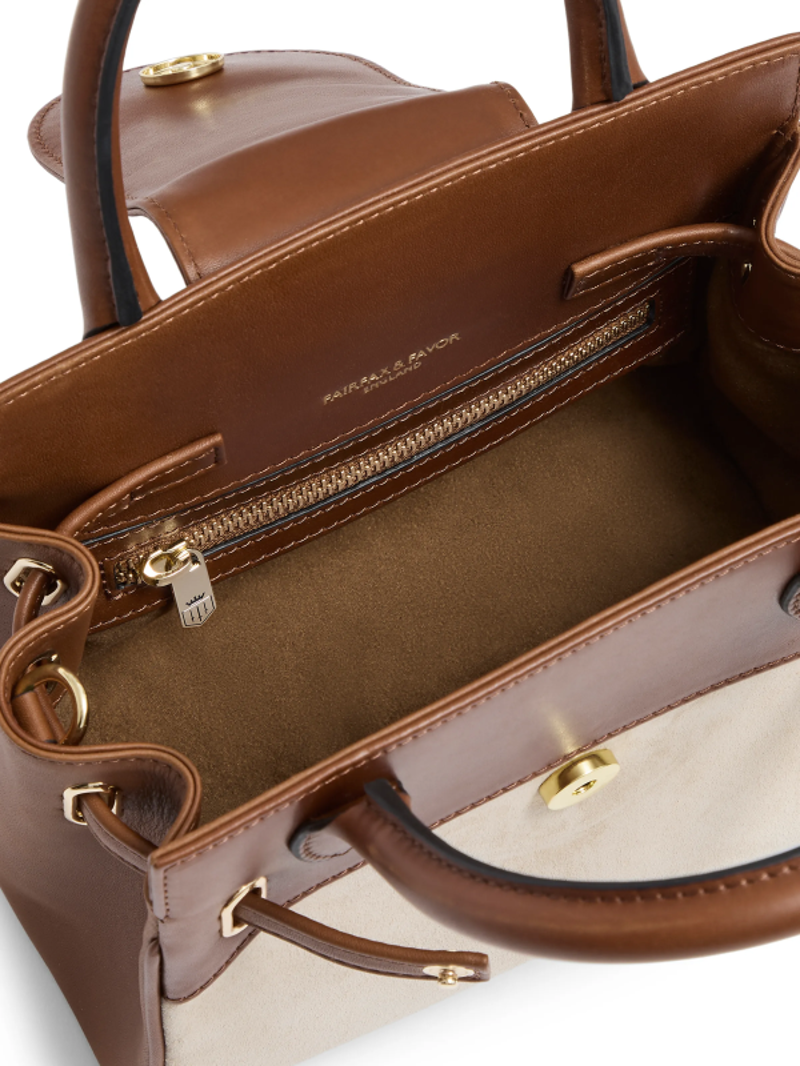 Fairfax and Favor Mini Windsor Bag in Tan/Stone Leather-2