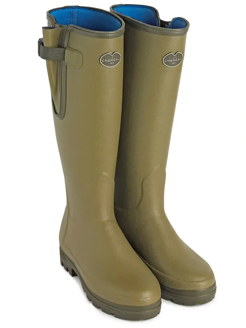 Le Chameau Womens Vierzonord Neo Lined Wellington Boots in Vert