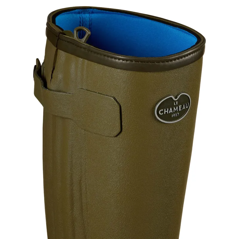 Le Chameau Men's Chasseur Neoprene Lined Wellington Boots in Vert-4